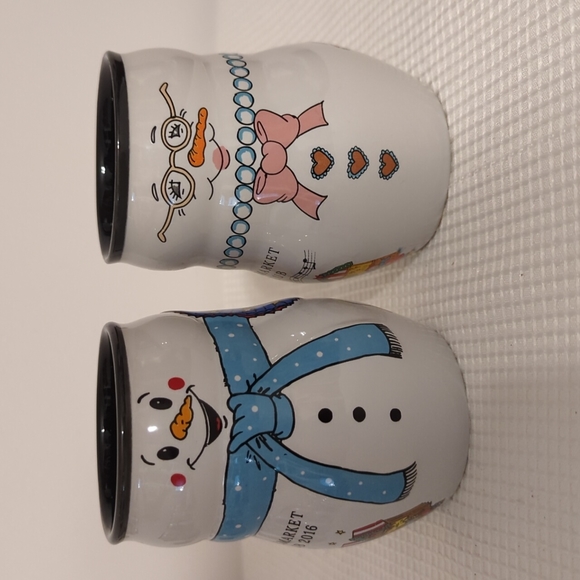 Kinder Club Christmas Snowman & Snowlady Mugs Chicago - Picture 1 of 6